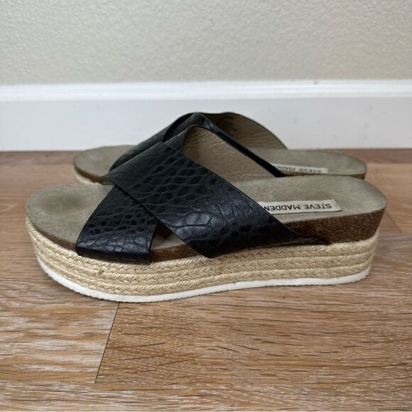 Steve Madden Hassie Platform Chunky Espadrille Sandals - Picture 4 of 12